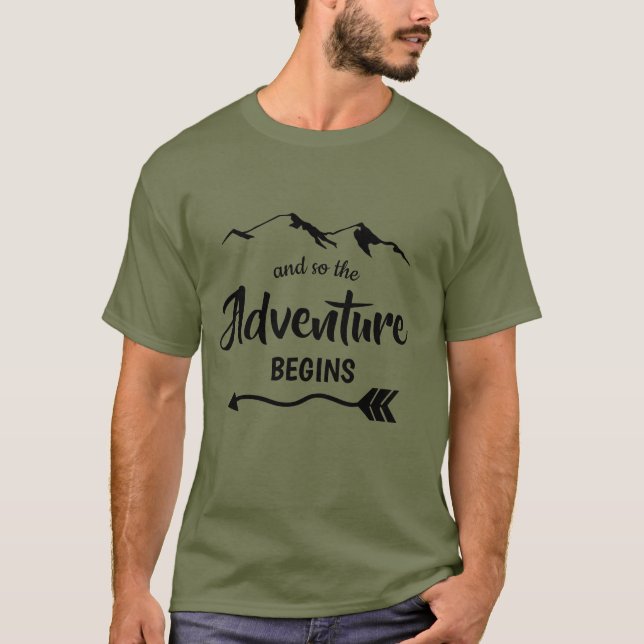 La aventura empieza con la camiseta de moda (Anverso)