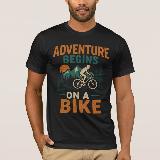 La aventura empieza en una camiseta para bicicleta (Anverso)