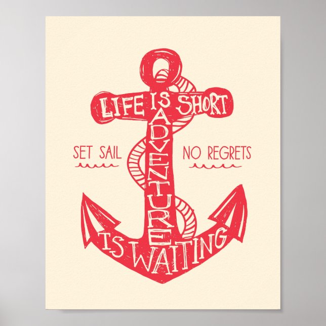 La aventura es esperar a la impresión de arte (Frente)