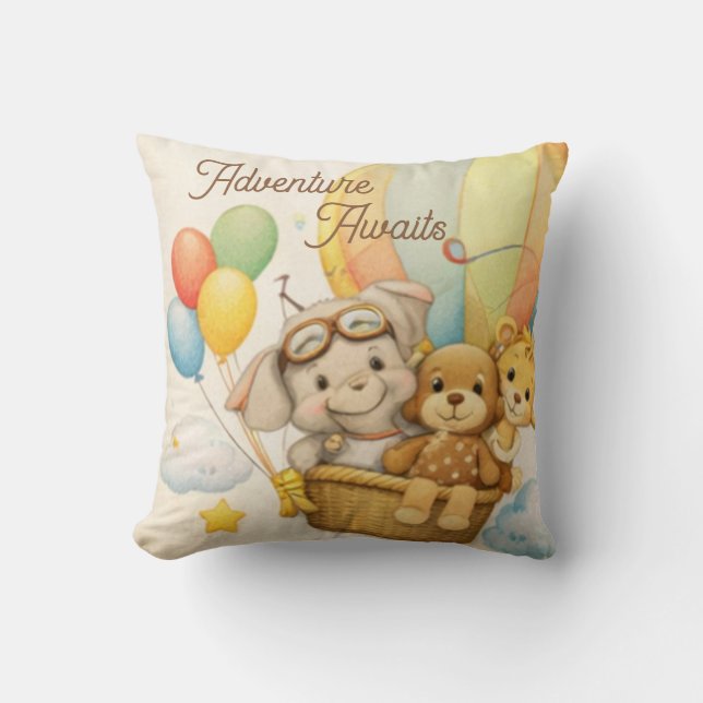 la aventura espera almohada | decoración de guarde (Anverso)