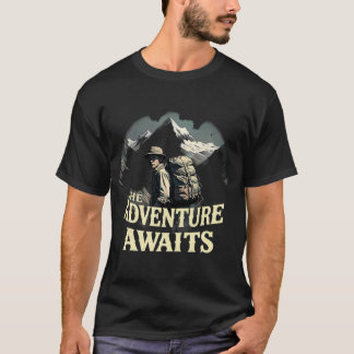 La aventura espera la camiseta de la excursión
