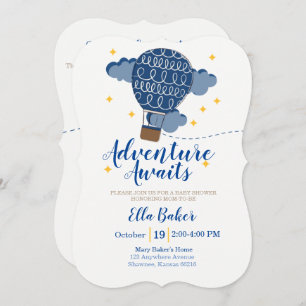 La aventura espera la invitación de Baby Shower