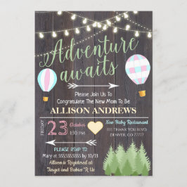 La aventura espera la invitación de Baby Shower