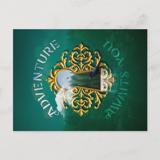 La aventura espera la postal (Anverso)