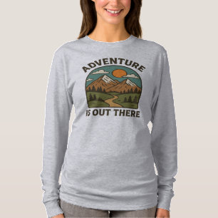 La aventura está ahí fuera el diseño de camisetas