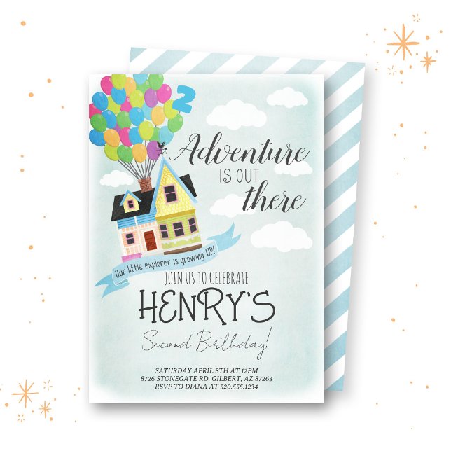 La Aventura Está Ahí Fuera Invitación De Cumpleaño (Subido por el creador)