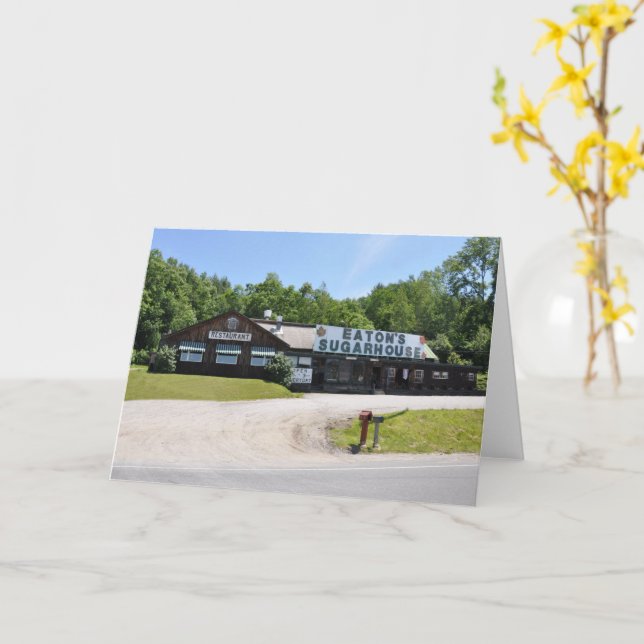 La azafata de Eaton - Tarjeta de felicitación dobl (flor amarilla)