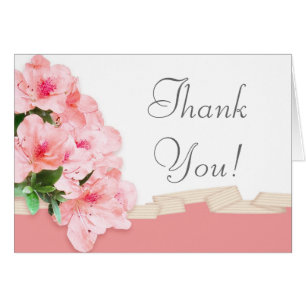 La azalea rosada y el boda de la cinta le agradece