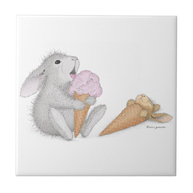 La baldosa cerámica de HappyHoppers® (Frente)