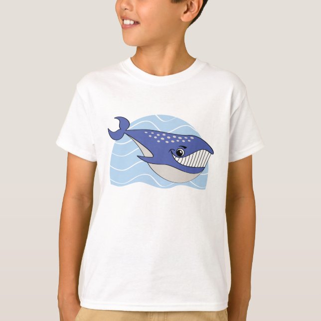 La ballena sonriente embroma la camiseta (Anverso)