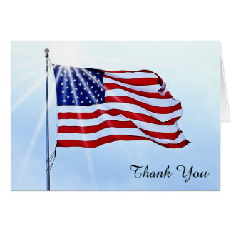 La bandera americana le agradece