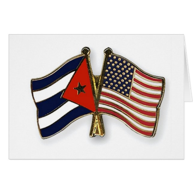 La bandera cubana y la bandera americana (Anverso (Horizontal))