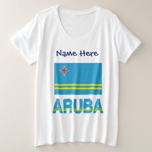 La bandera de Aruba y Aruba personalizada