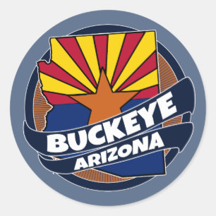 La bandera de Buckeye Arizona incendia a pegatinas