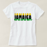 La bandera de Jamaica colorea la camiseta