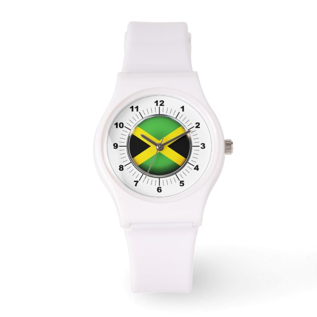 La bandera de Jamaica de las mujeres reloj de sili (Anverso)