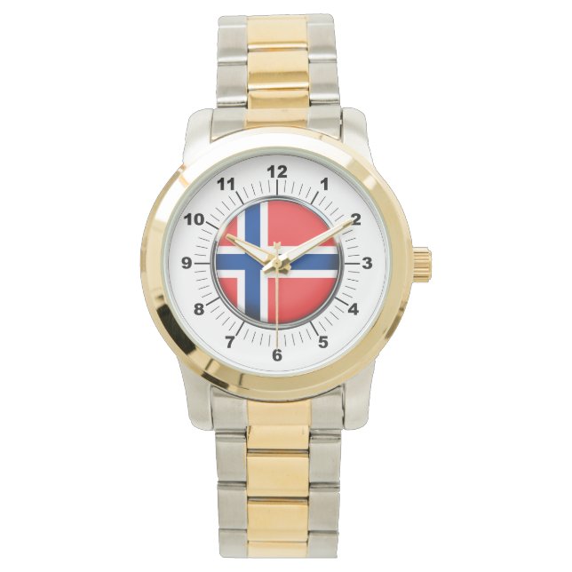 La bandera de Noruega de las mujeres reloj de dobl (Anverso)