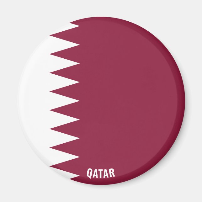 La bandera de Qatar cautiva el imán patriótico (Frente)