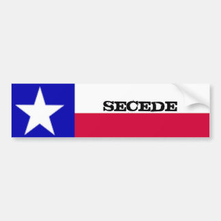 La bandera de Tejas Secede al pegatina