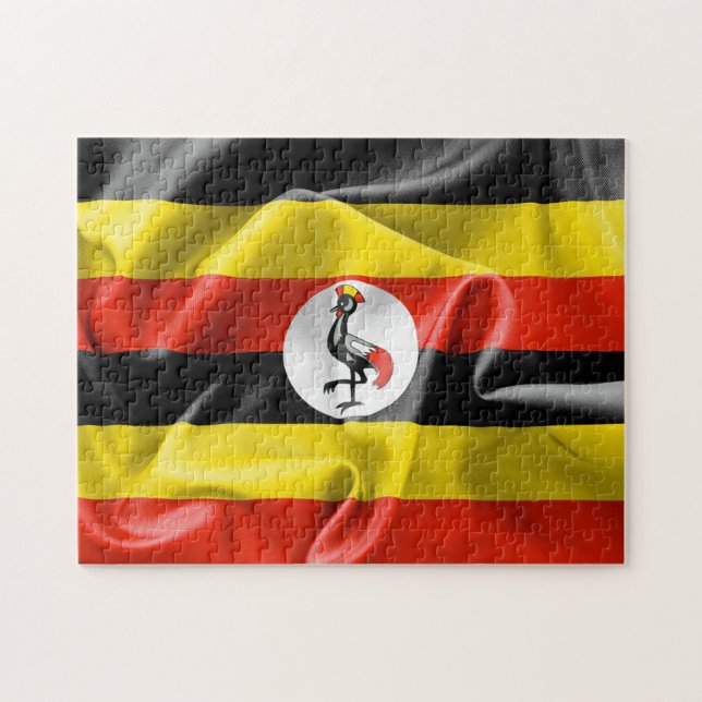 La bandera de Uganda: Puzzle de foto de 11" x 14"  (Horizontal)