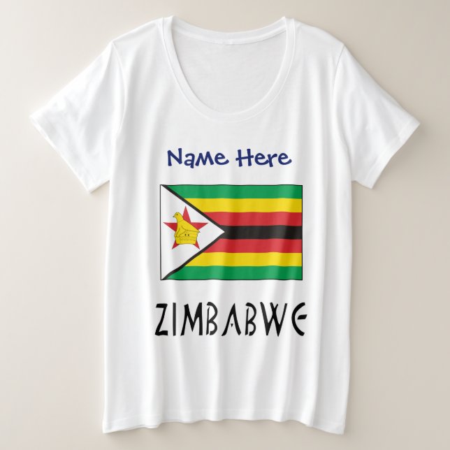 La bandera de Zimbabue es personalizada (Anverso del diseño)
