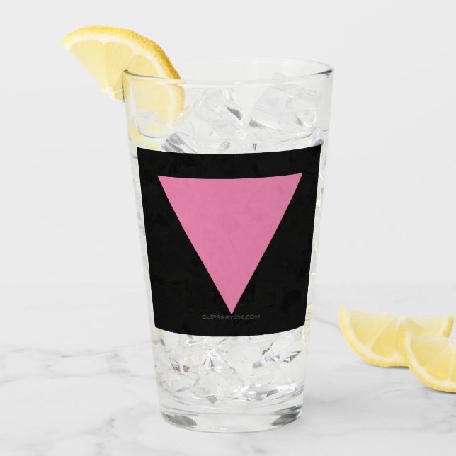 La bandera del triángulo rosa de SlipperyJoe's sím (Anverso (hielo))