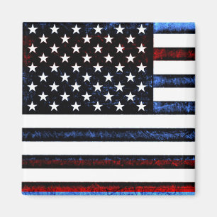 La bandera estadounidense, el patriotismo, el imán