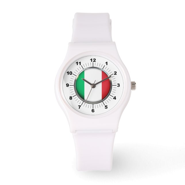 La bandera italiana de las mujeres reloj de silici (Anverso)