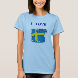 LA BANDERA SUECIA DE LA CAMISA AZUL Y AMARILLA ME
