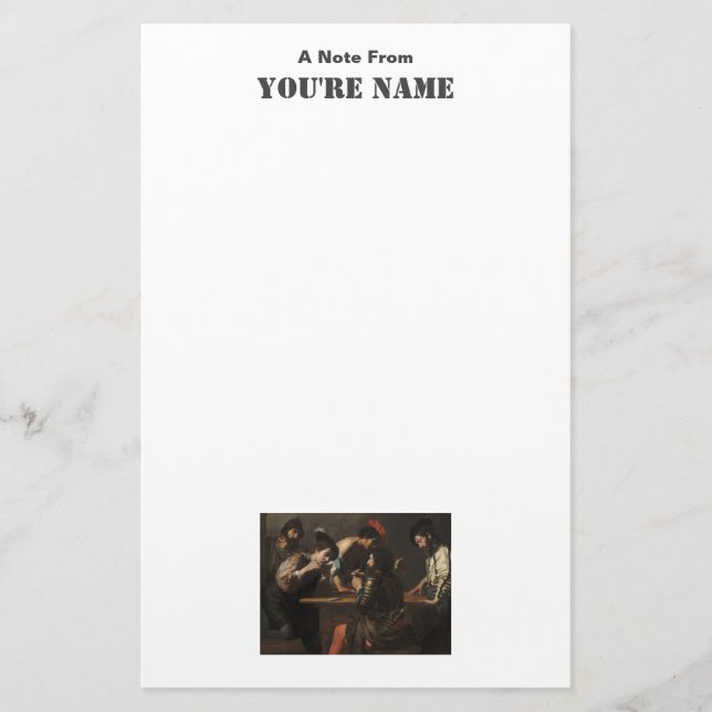 La barata y los soldados mercenarios jugando carta (Anverso)