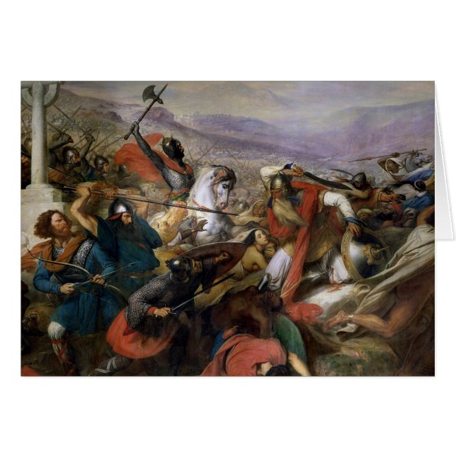 La batalla de Poitiers, ganada por Charles Martel (Anverso (Horizontal))