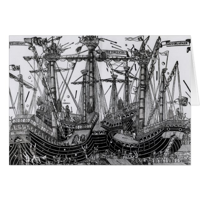 La batalla de Zonchio en 1499 (Anverso (Horizontal))