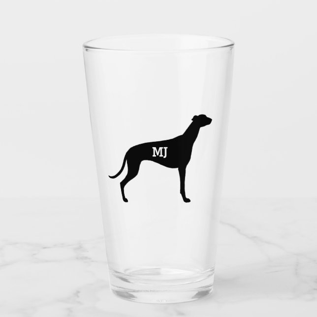 La bebida del perro Personalizado de silueta de Gr (Anverso)
