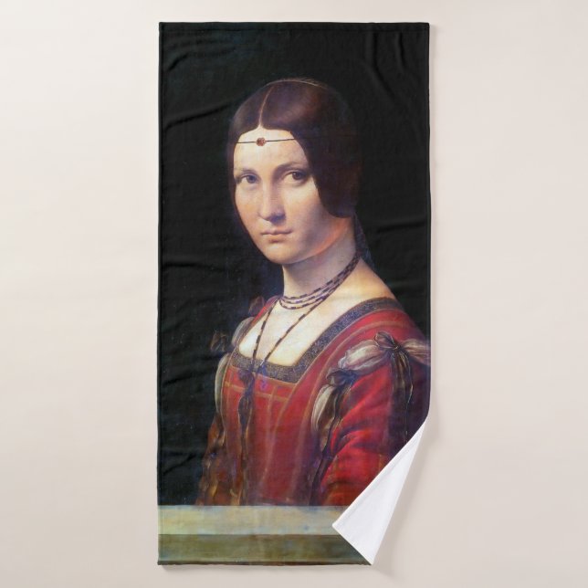 La Belle Ferronniere, Leonardo da Vinci (Toalla de baño)