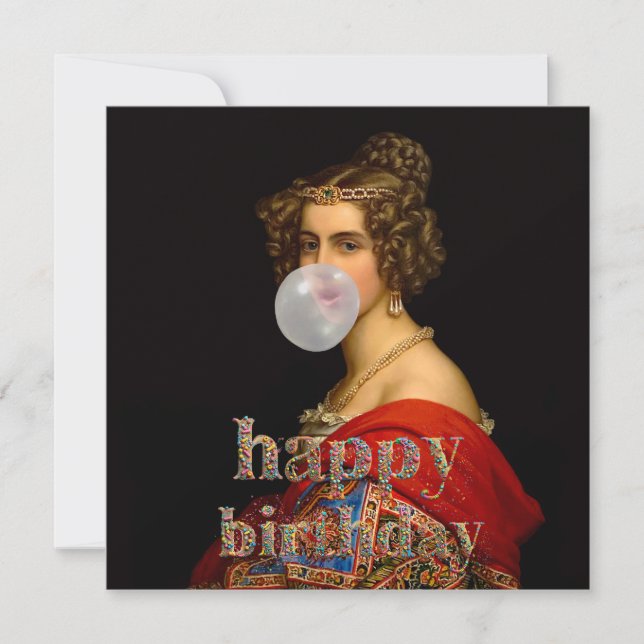 La belleza bávara y chicle Feliz Cumpleaños (Anverso)