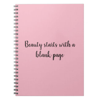 La belleza comienza con un cuaderno de la página