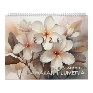 La belleza de la Plumeria Hawaiana Calendario Gran