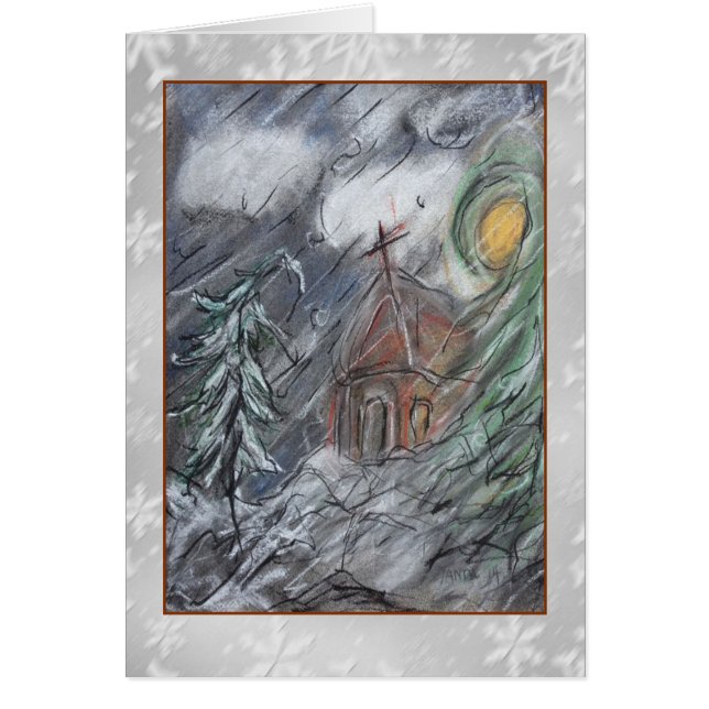 La belleza de la tarjeta del arte del invierno (Frente)