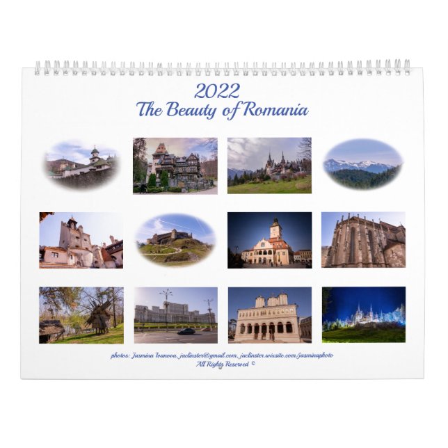 La belleza de Rumania - calendario grande (Reverso)