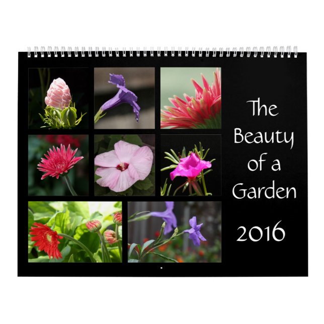 La belleza de un jardín, calendario de 2016 flores (Tapa)