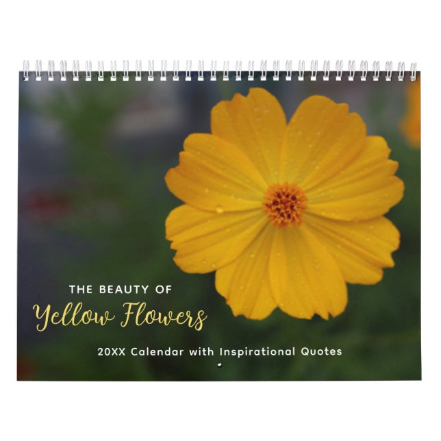 La belleza del calendario de flores amarillas (Tapa)