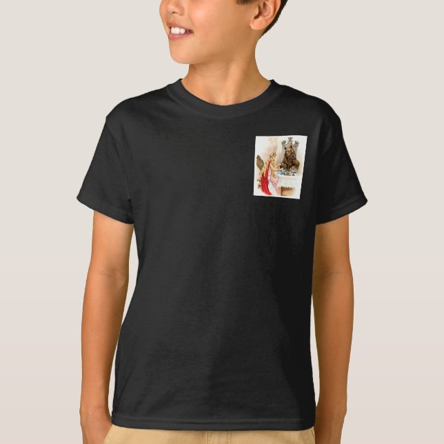 La belleza del niño y la camiseta oscura de la bes (Anverso)