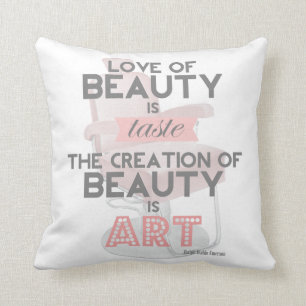 La belleza es el Cojín decorativo cosmetólogo de