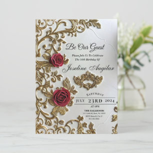 La belleza y la bestia dulce 16 invitaciones