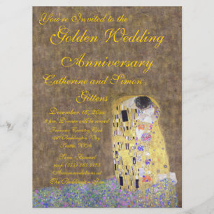 La Besada por Klimt Invitación de Aniversario de B