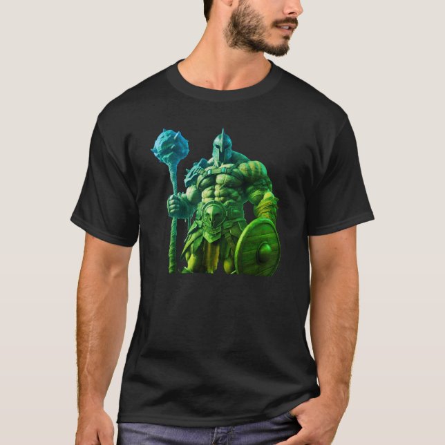 La Bestia - Camiseta con un gran garrote de madera (Anverso)