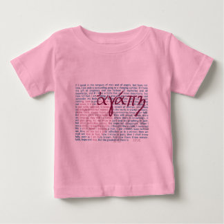 La Biblia de amor contra la camiseta de los bebés