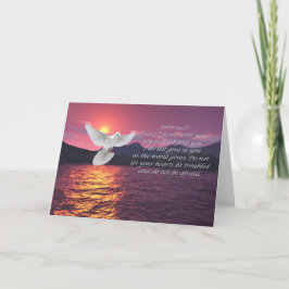 La biblia del 14:27 de Juan cita la tarjeta