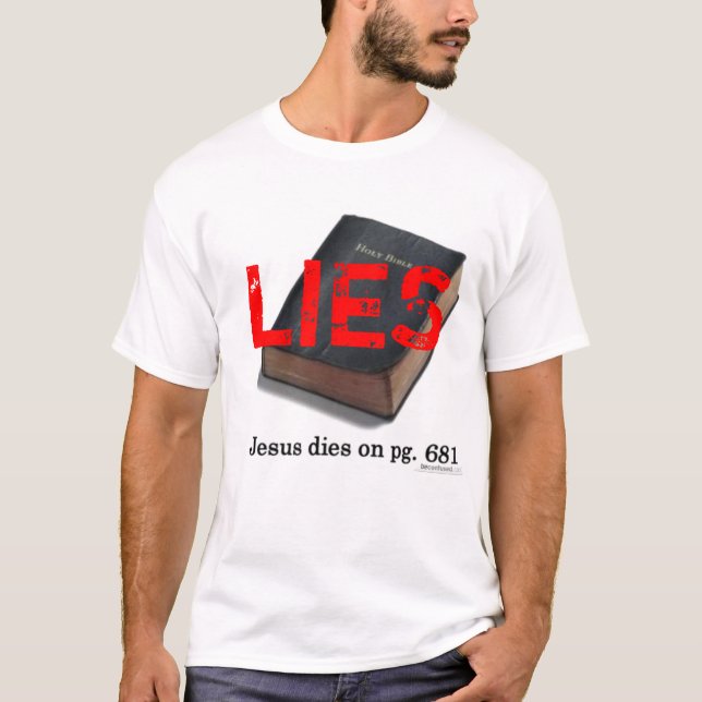 La biblia miente camiseta (Anverso)