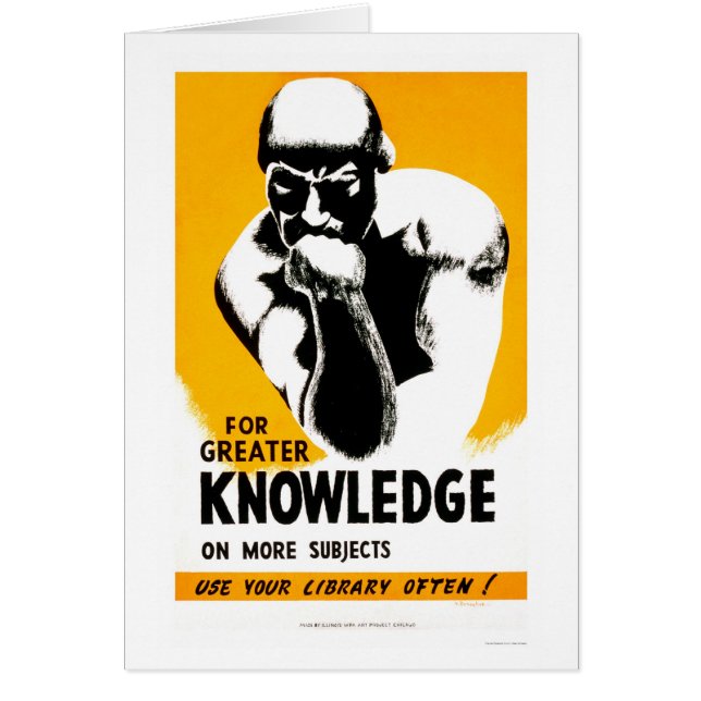 La biblioteca es conocimiento WPA 1940 (Frente)
